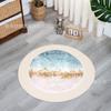 Alfombra Redonda Tejida con Cuerda de Algodón Estilo Nórdico para Piso Habitación Infantil Dormitorio Alfombra de Algodón y Lino para Gatear Sala de Estar Sofá Mesa de Centro Alfombra de Piso