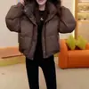 Looks Modernos, Roupas de Algodão de Alta Qualidade para Mulheres, Estilo Outono e Inverno 2024 Roupas com Capuz Estilo Pão, Roupas Curtas de Cor Lisa