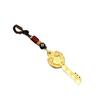 Llavero con colgante de llave del zodiaco Pixiu de aleación dorada para hombre y mujer, ideal para llaves de coche, bolsos y manualidades.