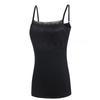 Qigu Niang colete slim interno feminino moda all-match off-neck modal camisola feminina sexy renda top