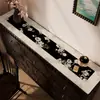 Tapete Protetor para Aparador Estilo Vintage, À Prova de Óleo, Impermeável, Resistente ao Calor, Sensação de Alto Padrão, Personalizável para Tampo de Sapateira e Armário de Vinho