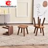 Todo madera maciza creativo taburete pequeño madera taburete pequeño mesa de centro taburete redondo silla jardín de infancia niños banco pequeño cuadrado taburete