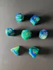 Conjunto de Dados Poliédricos D&D com Padrão de Mármore, Cores Misturadas, Transparente, D4D6D8D10D12D20 Lados, Tabuleiro Coc, Conjunto de Sete Peças