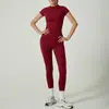 Conjunto Europeu e Americano de Roupa de Yoga de Secagem Rápida Transfronteiriço, Conjunto de Pilates, Conjunto Lulu de Verão, Conjunto Fitness de Leggings Femininas