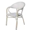 Silla de Malla para Exteriores Impermeable Protector Solar Silla de Mimbre con Rocío Balcón Cafetería al Aire Libre Tienda de Té con Leche Mesa y Silla