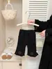 Calça Boca de Sino de Veludo para Bebê Menina no Inverno, Macacão de Veludo com Calça Larga, Leggings Estilosas para Bebês e Crianças Pequenas, Calça Externa com Forro de Lã e Espessada