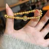 Pulsera DIY de Trébol de Cuatro Hojas Tradicional para Mujer con Cuentas y Dijes