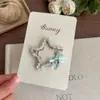 Novo Estilo de Primavera Presilha de Cabelo Bico de Pato com Laço de Contas Estrela de Cinco Pontas, Grampo Elegante e de Alta Qualidade para Meninas, Acessório de Cabelo para a Parte de Trás da Cabeça e Franja