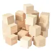 Bloques Cuadrados de Madera, Bloques de Madera de Pino, Bloques de Construcción de Madera Maciza, Materiales para Maquetas Hechas a Mano DIY, Cubos Pequeños de Madera