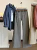 Jeans flare de corte reto e justo para mulheres, novo estilo coreano de outono, cintura alta elástica, calças boca de sino emagrecedoras e com bom caimento