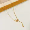 Popular Collar de Acero Inoxidable Completo con Diseño de Nicho para Mujer, Adecuado para el Trabajo Diario, Elegante y Lujoso, Recubrimiento de Oro Real de Alta Gama, Cadena Versátil para la Clavícula