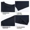 Camiseta de manga corta de algodón puro de alta calidad, estilo moderno, hilo doble pesado, talla asiática transfronteriza, hombros caídos, 100% algodón, lisa, venta al por mayor