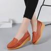 Sapatos de Primavera Transfronteiriços para Mães de Meia-Idade e Idosas, Sapatos Brancos de Couro Genuíno Tamanho Grande, Sapatos de Enfermagem de Salto Anabela Femininos, Sapatilhas Femininas, Respiráveis e Antiderrapantes