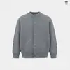 Jaqueta Cardigan de Tricô Estilo Americano Corte Justo Unissex Estilo Casal Outono/Inverno Malha Casual de Alta Qualidade