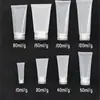 Botella dispensadora de tubo blando en stock 100g Plástico Tapa abatible Limpiador facial Pe blanco Cosmético Fabricante de tubos blandos Ventas