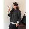 Moda Otoño e Invierno 2025 Dongdaemun Coreano Estilo Coreano Suéter de Punto Holgado Camisa Conjunto de Dos Piezas para Mujer
