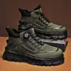 Botas Martin de caña alta para hombre con forro de felpa, impermeables, antideslizantes, con aumento de altura, de trabajo, botas de trabajo para exteriores de moda