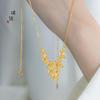 Tienda de oro mismo estilo estilo antiguo oro arena juego de flores cadena femenina nuevo sentido de grado flores como brocado cadena clavicular flor de boda collar múltiple