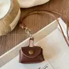 Bolsa para Monedas de Piel Estampado Leopardo Collar Colgante Cubierta para Auriculares de Mujer Bolso de Cosméticos Cadena Larga para el Cuello Accesorios de Invierno y Otoño