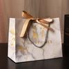 Sacola de Presente de Mármore Transfronteiriça, Sacola de Presente, Saco para Embalagem de Doces, Saco de Papel Pronto com Conjunto de Fitas