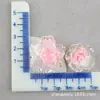 Acessórios de Resina Grampo de Cabelo DIY Cola de Creme Flor Rosa Bicolor Galvanizada Materiais para Capa de Celular Flor de Camélia Tamancos DIY