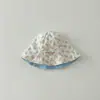 Chapéu de Bebê Outono Coreia do Sul Primavera e Outono Novo Floral Proteção Solar Chapéu de Pescador Dupla Face para Bebê Chapéu de Sol Infantil Atacado