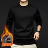 Sudadera Nueva para Hombre de Punto Grueso Forrada de Polar para Otoño e Invierno, Mangas Largas, Versátil como Capa Base para Abrigo