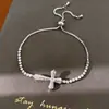 Pulseira olho de concha cravejada com zircônia, toque de luxo leve de nicho de alta qualidade, personalizada, moderna, simples, joias versáteis para atacado