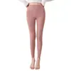 Leggings de lana y seda de cintura media para otoño e invierno, térmicos y a prueba de frío, sin costuras, construcción de cuatro agujas y seis hilos, disponibles para venta al por mayor