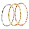 Pulsera de Acero Inoxidable de Alta Gama para Mujer Diseño de Hebilla Nicho de Bambú Pulsera de Acero de Titanio Pulsera que No se Desvanece Joyería al por Mayor