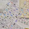 Adesivos de Unha Metálicos Transfronteiriços Flash Ins Pequenos Frescos Adesivos de Unha Peixe Metálico Material de Adesivo de Unha Vestível