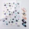 Pegatinas 5D con Relieve de Animales para Uñas Mini Dibujos Animados 12 Signos del Zodiaco Gato Negro Pequeño Material Pegatinas Decorativas para Uñas de Manzana