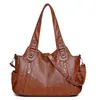 Bolsa de ombro vintage popular para comércio exterior, nova bolsa tote de grande capacidade para cross-border, bolsa de mão e bolsa transversal versátil para o dia a dia