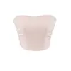Top Regata Slim Fit Estilo Puro Desejo para Mulheres, Peça Curta para o Verão, Camisole Branco sem Alças, Tubinho Sexy Hot Girl
