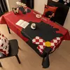 Toalha de Mesa Impermeável e à Prova de Óleo, Sem Lavagem, Retangular, Decoração de Casa, Estilo Ins, Linho Sintético, Mesa de Centro, Toalha de Mesa para Dormitório, Luxo Leve, Sensação de Alta Qualidade