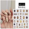 Otoño e invierno diamante a cuadros pegatinas para uñas otoño e invierno Nuevo repujado delgado resistente color a cuadros blanco y negro pegatinas para uñas