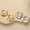 Aogu Moda Lujo Accesible Chapado en Cobre Oro de 18 Quilates Circonita Pendientes en Forma de U para Mujer Europeos y Americanos Ins Nicho Pendientes Personalizados de Gama Alta Nuevos