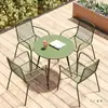 Conjunto de Mesa e Cadeiras de Ferro Forjado para Lazer ao Ar Livre Pátio Aberto Jardim Villa Loja de Chá Café Combinação de Mesa e Cadeiras de Jardim