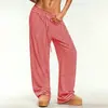 Pantalones Largos Rayados Casuales Y2K 2026 Nuevo Estilo Transfronterizo Pantalones Rectos Sueltos con Cordón y Efecto Caído de Longitud hasta el Suelo para Mujer Primavera y Verano