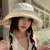 Nuevo Sombrero de Pescador con Lunares Dulces 2026 para Mujer, Sombrero de Sol Estilo Coreano Primavera y Verano, Protección Solar para Viajes, Sombrero de Sol Adelgazante