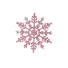 Regalos de decoración navideña copo de nieve colorido adornos para árbol de Navidad copo de nieve de plástico en polvo 3 precio