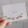 Nicho Combinación con todo Exquisitos Pendientes de traje Geométricos de Flor de Mariposa Pequeña para Mujer Ins Moderno Elegante Simple Diario para ir al trabajo