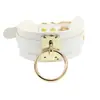 Gargantilla de Anillo Punk Harajuku de Cuero PU Ecológico Cadena para el Cuello Estilo Callejero Noche Salvaje Collar con Forma de O