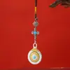 Fornecido diretamente pelo fabricante: Pingente rotativo de dupla face estilo Xizang apresentando os doze signos do zodíaco, nove palácios e oito trigramas, com esmalte azul tradicional, joia de estilo étnico
