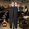Pantalones Casuales de Algodón para Hombre Nuevos Pantalones de Chándal de Moda Versátiles Ajustados con Cintura Suelta Forro Polar Cálido Pantalones Deportivos de Algodón