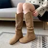 Piernas Gruesas Circunferencia de Pantorrilla Extra Grande Botas Birkenstock Suela Plana Aumentador de Altura Venta Caliente Ensanchado Tallas Grandes para Mujeres Gorditas Botas Caídas de Media Pantorrilla Botas para Mujer Talla Grande