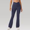 Pantalones Acampanados Largos Deportivos Casuales Sueltos de Cintura Alta de Color Sólido para Mujer, Pantalones Acampanados Largos Deportivos de Yoga Nuevos de Cruce de Fronteras