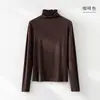 Nueva Colección de Otoño Yida: Camiseta Interior de Manga Larga Mousse Cashmere, Camiseta Sencilla, Top Suave y Versátil para Mujer, Personalizable
