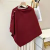 Nuevo Chal Grande para Mujer 2026 para Primavera y Otoño, Moderno y Versátil, con Hebilla Diagonal, Corte Holgado, Sensación de Alta Gama, Chal Capa para Decoración Exterior