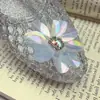 Coreia do Sul Mesmo Estilo Flor de Lantejoula Flor de Sapato Brilho Diamante Miçanga Feita à Mão Estilo Coreano Doce Alto Senso Flor Decorativa para Sapato Joia de Sapato